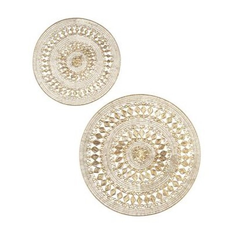 WALL DECO WIRE GOLD SET OF 2